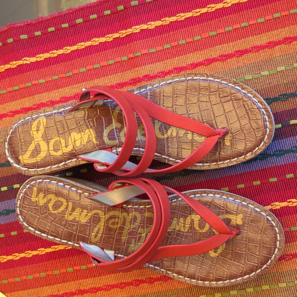 Sam Edelman Red wedges.